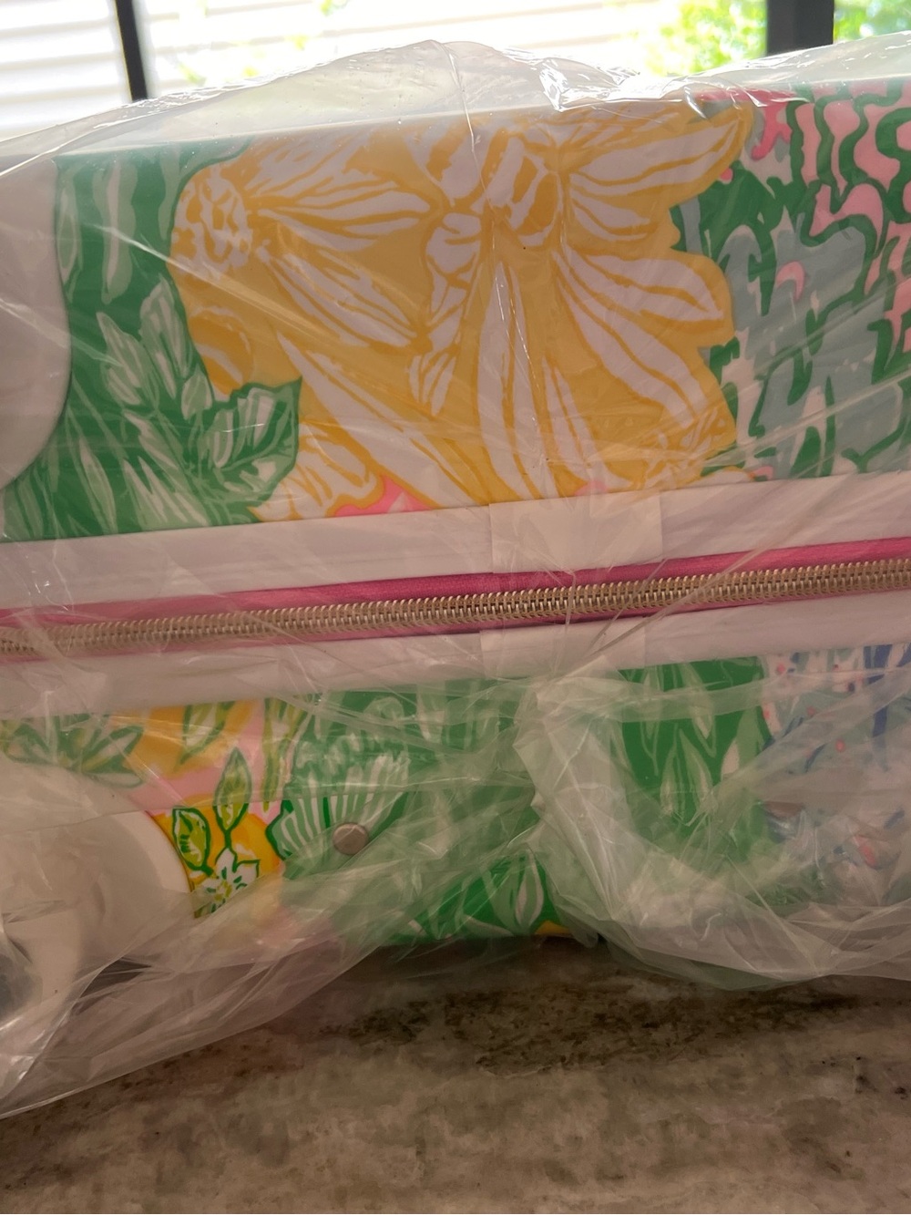 Lilly Pulitzer Bright Delight Patch Rolling Suitcase - Picture 3 of 7